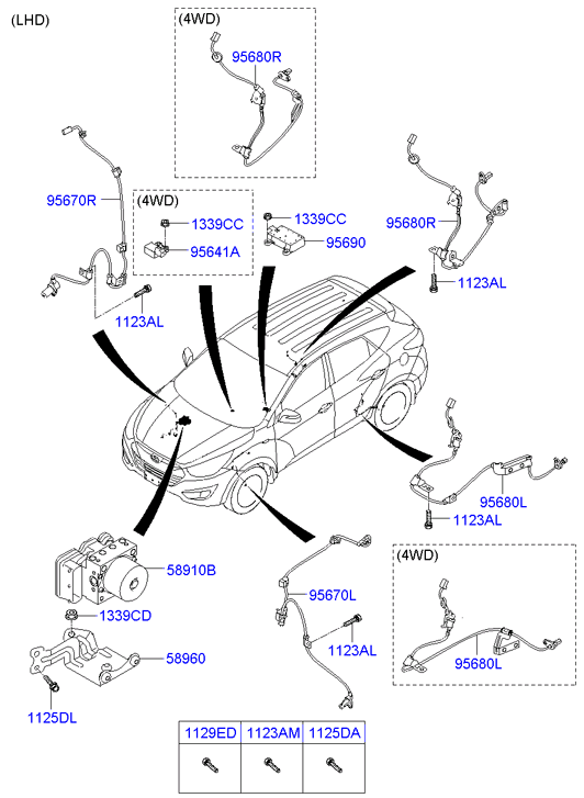 Датчик АБС передний правый для Хендай ix35 2013-2015