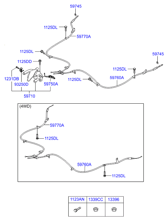 Рычаг стояночного, ручного тормоза для Хендай ix35 2013-2015