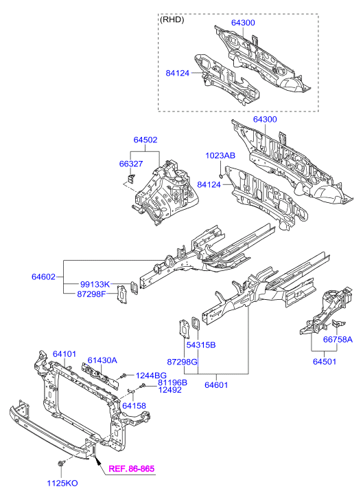 Панель передняя-телевизор для Хендай ix35 2013-2015