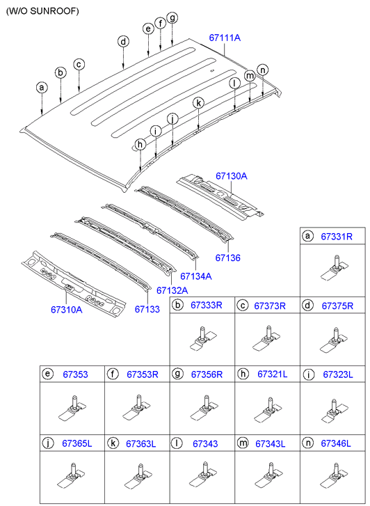 Крыша для Хендай ix35 2013-2015