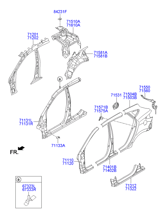 Крыло заднее правое для Хендай ix35 2013-2015