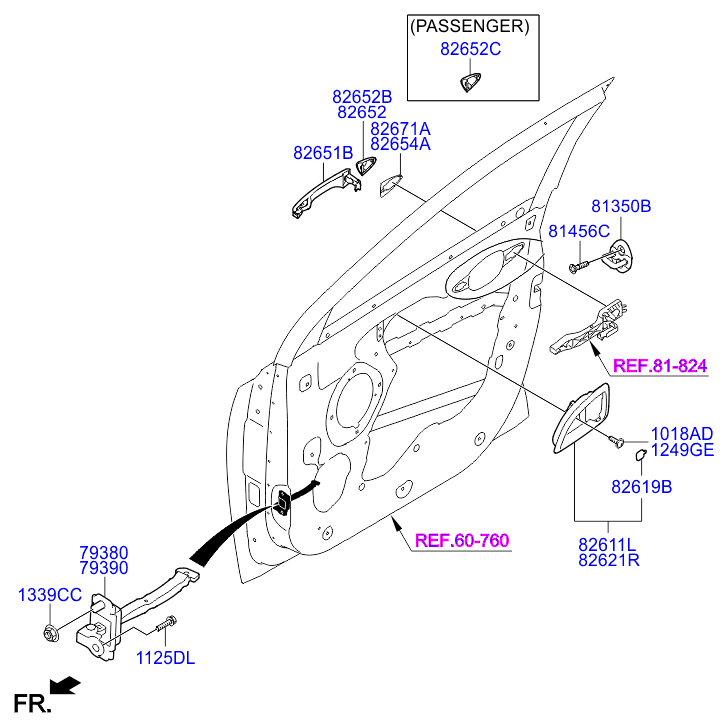 Ручка передней левой двери для Хендай ix35 2013-2015