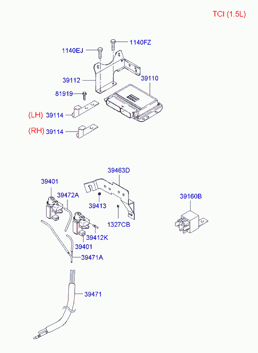 Блок управления двигателем для Хендай Гетц 2002-2005