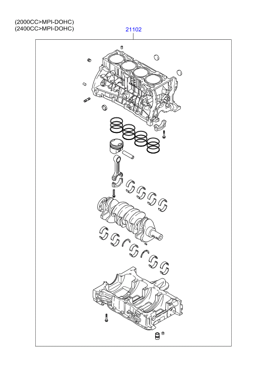 Двигатель для Хендай Соната 2001-2012