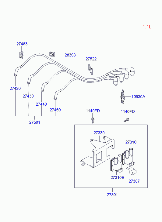 Свеча зажигания для Хендай Гетц 2002-2005