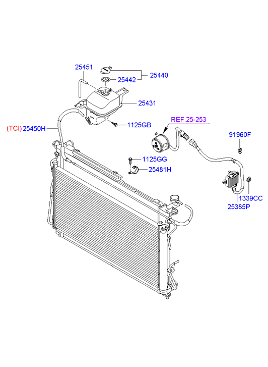 Бачок расширительный для Хендай Соната 2001-2012