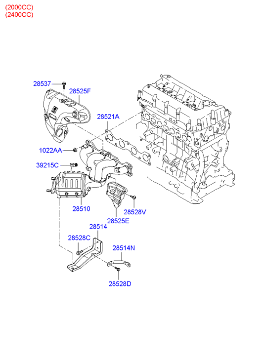 Коллектор выпускной для Хендай Соната 2001-2012