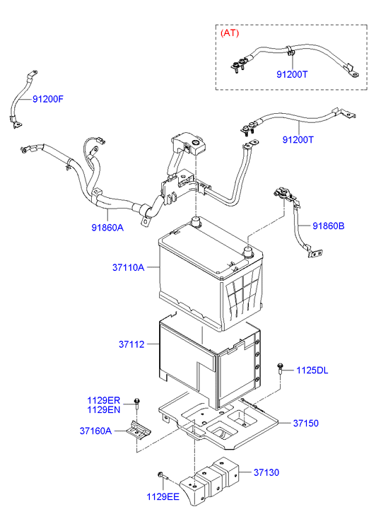 Аккумулятор для Хендай Соната 2001-2012