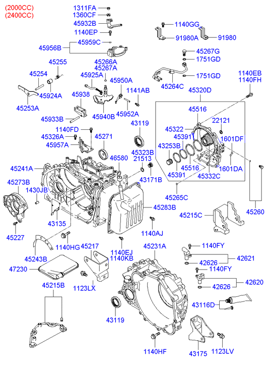 Масляный поддон АКПП для Хендай Соната 2001-2012