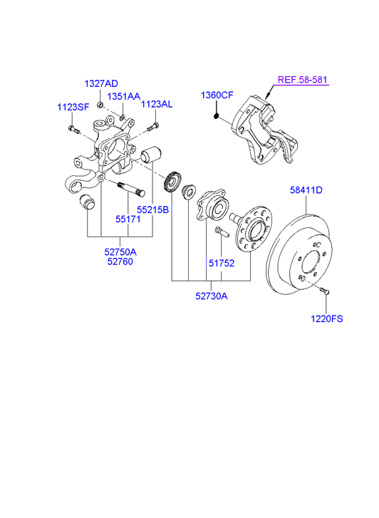 Диск тормозной задний для Хендай Соната 2001-2012