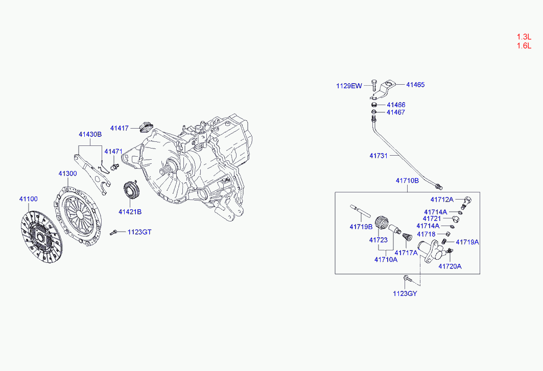 Выжимной подшипник для Хендай Гетц 2002-2005