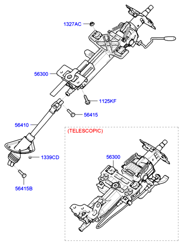 Рулевая колонка в сборе для Хендай Соната 2001-2012