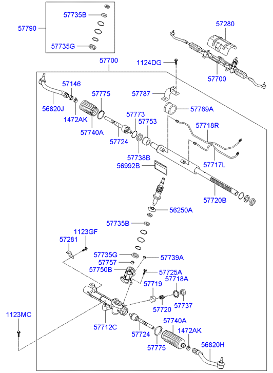 Рулевая рейка для Хендай Соната 2001-2012