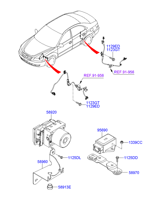 Блок АБС для Хендай Соната 2001-2012