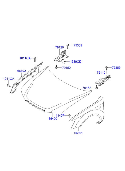 Капот для Хендай Соната 2001-2012