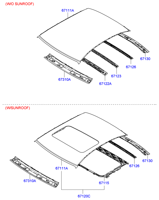 Крыша для Хендай Соната 2001-2012