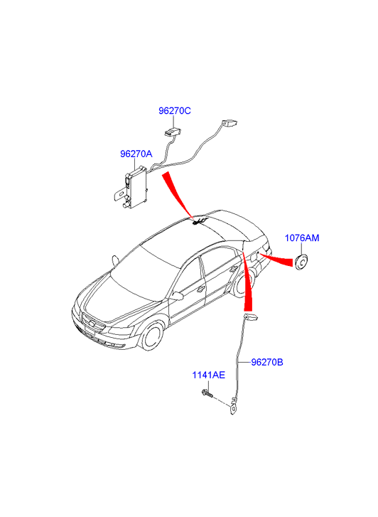 Антенна для Хендай Соната 2001-2012