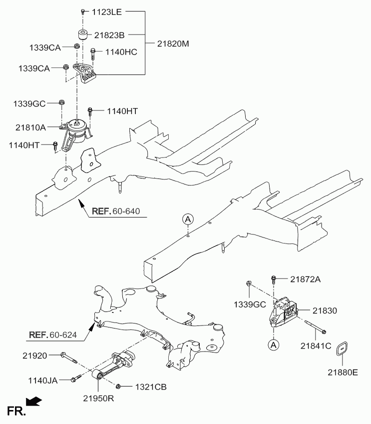 Подушка двигателя правая для Киа Спортейдж 2016-2018