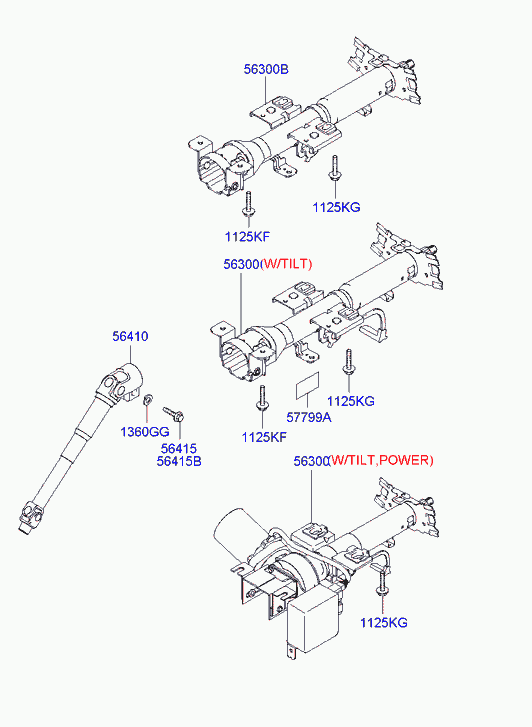 Рулевой вал для Хендай Гетц 2002-2005