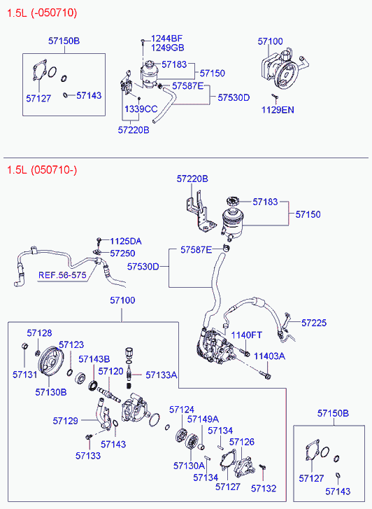 Насос ГУР для Хендай Гетц 2002-2005
