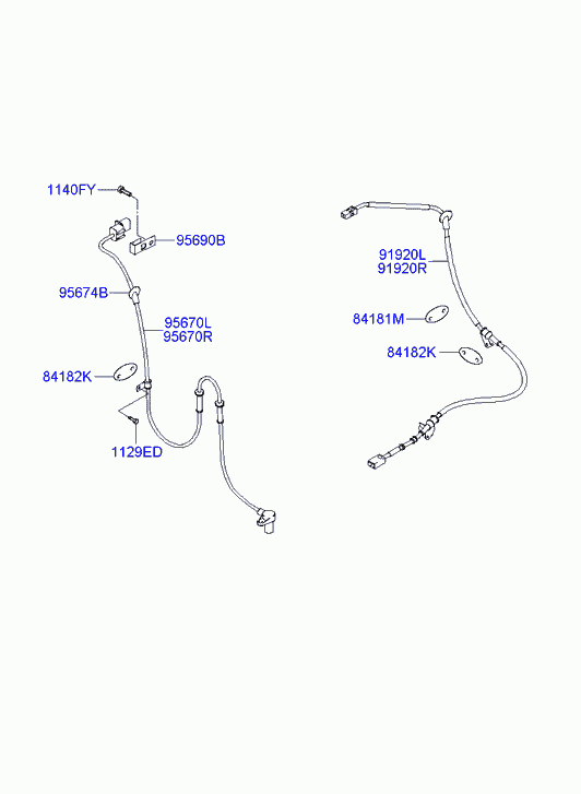 Датчик АБС задний правый для Хендай Гетц 2002-2005