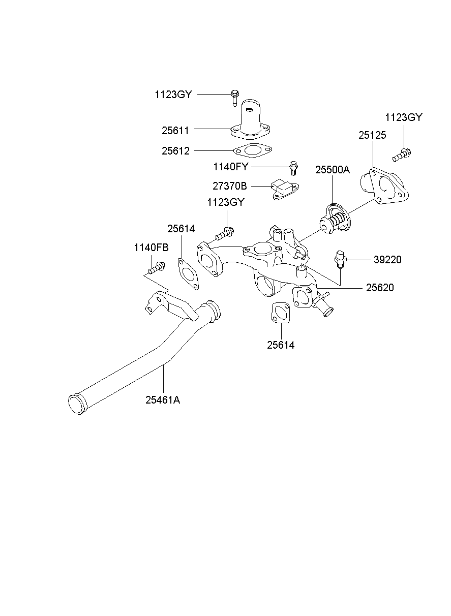 Термостат для Хендай Экус 1999-2009