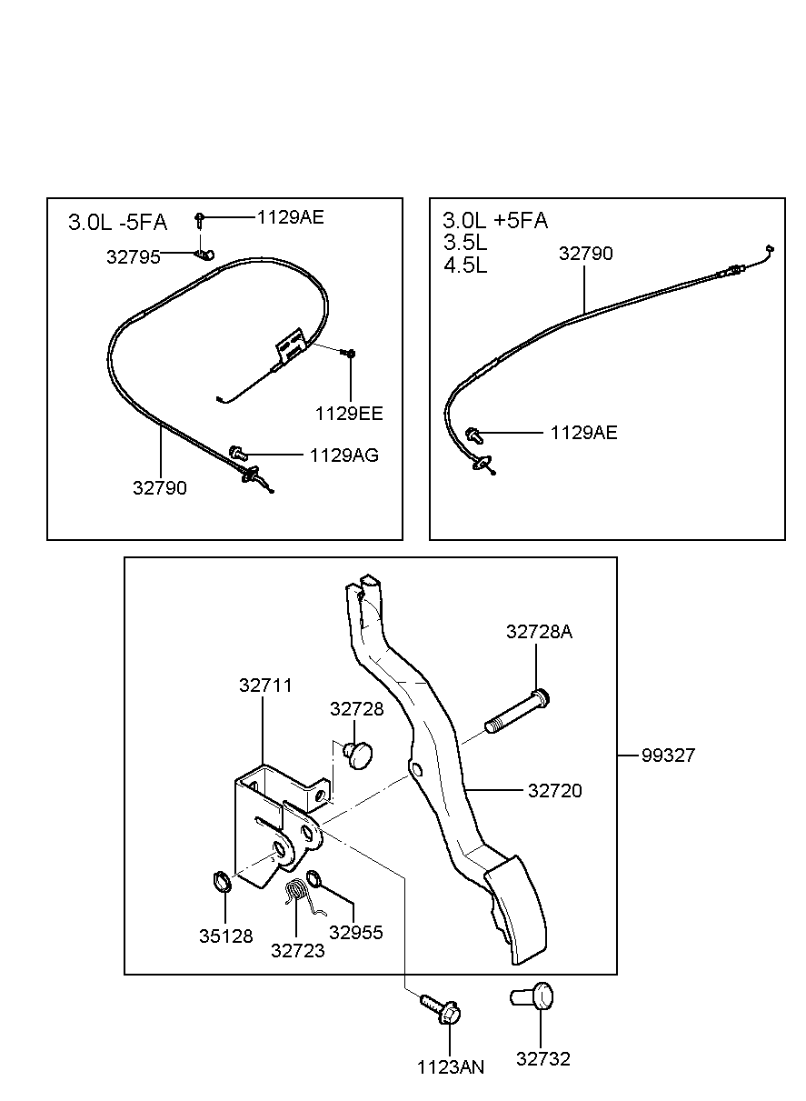 Педаль газа для Хендай Экус 1999-2009
