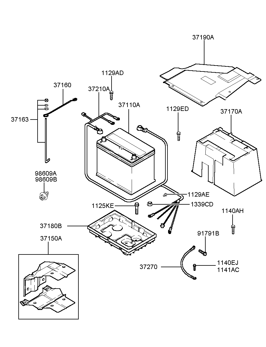 Аккумулятор для Хендай Экус 1999-2009