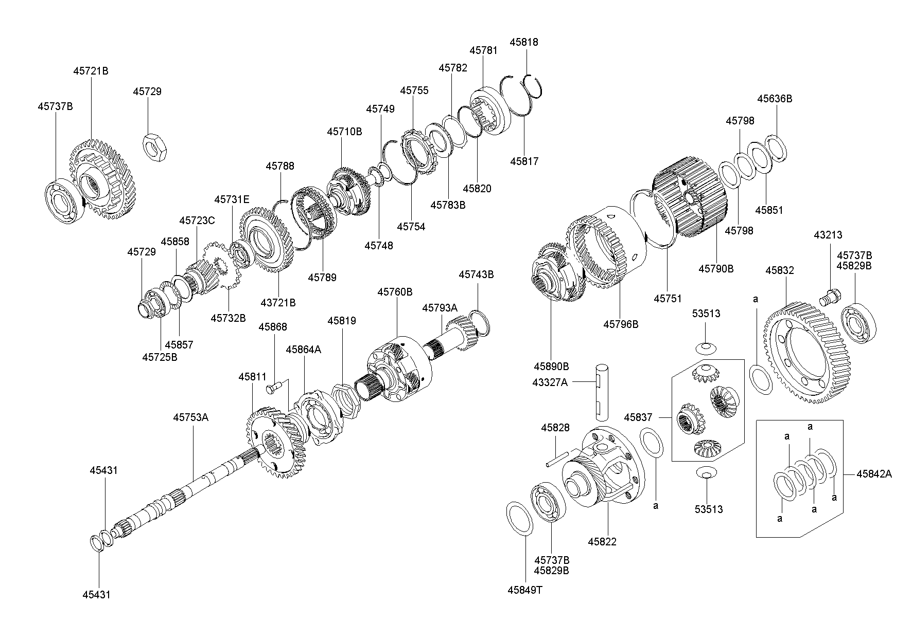 Вал АКПП для Хендай Экус 1999-2009