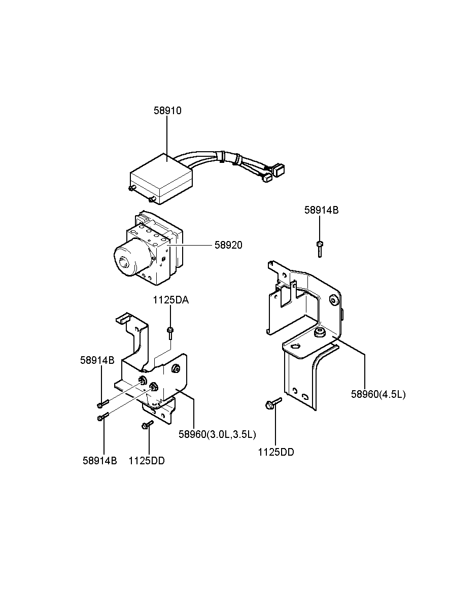 Вакуумный усилитель тормозов для Хендай Экус 1999-2009
