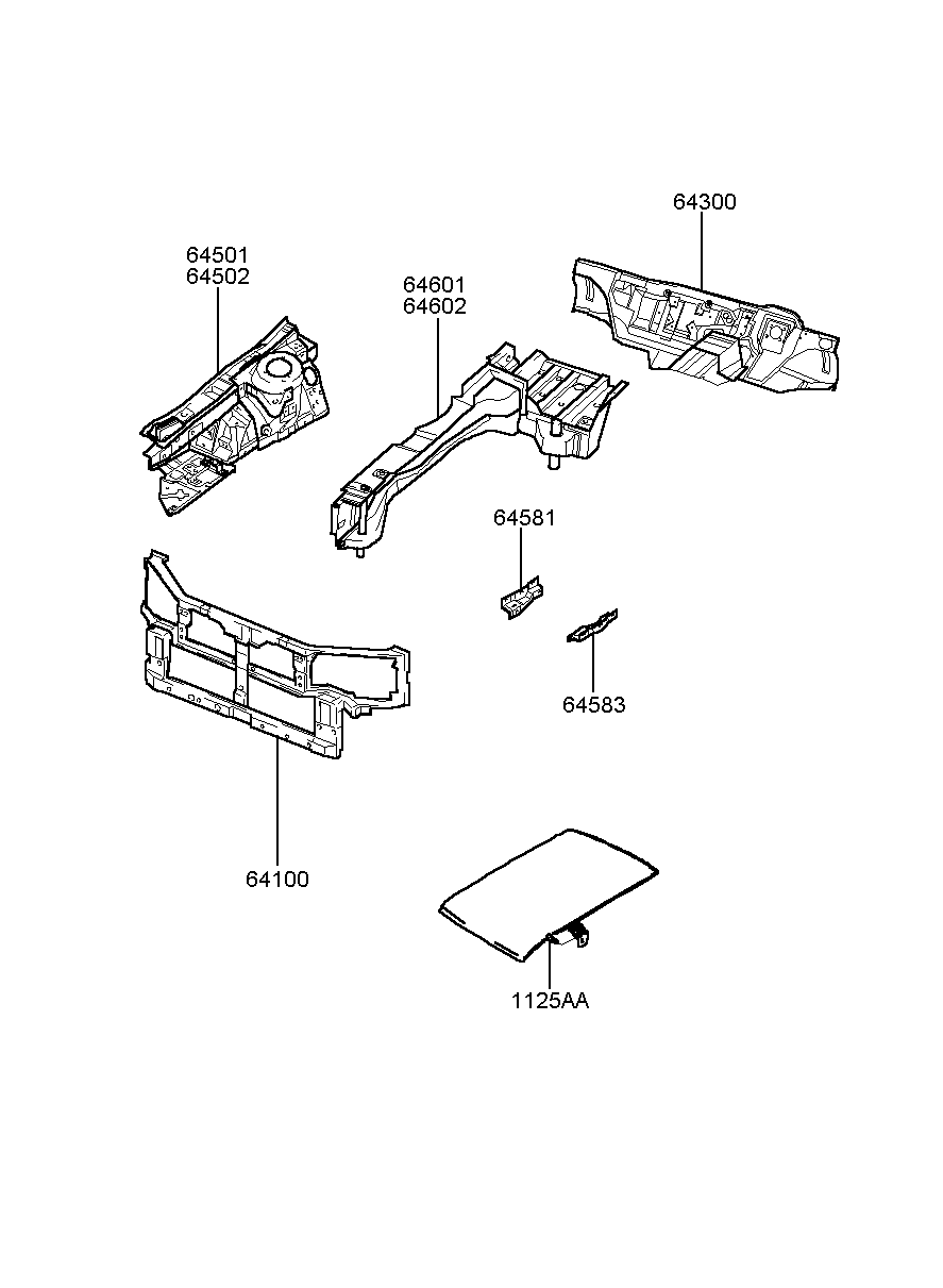 Подрамник передний для Хендай Экус 1999-2009