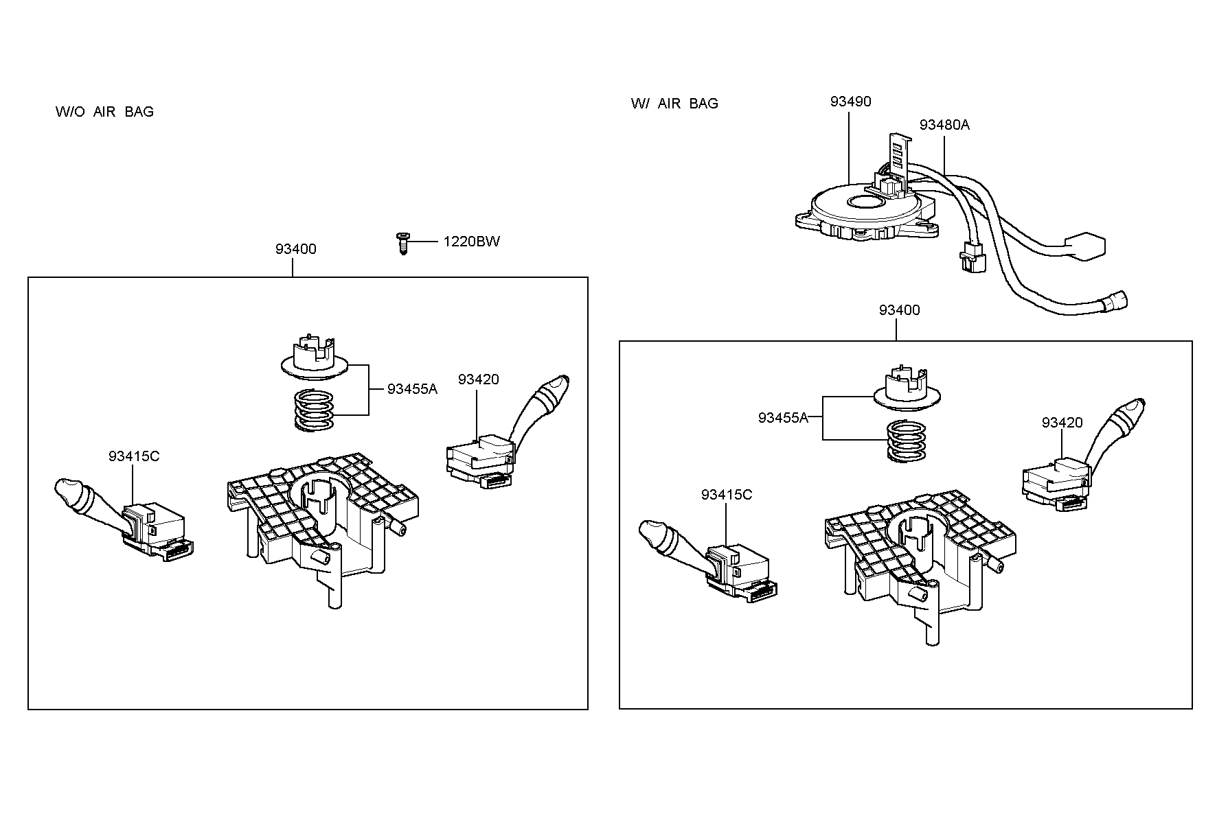 Подрулевой переключатель внешнего света для Хендай Экус 1999-2009