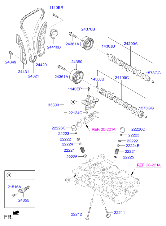 Цепь ГРМ для Хендай Крета 2016-2018