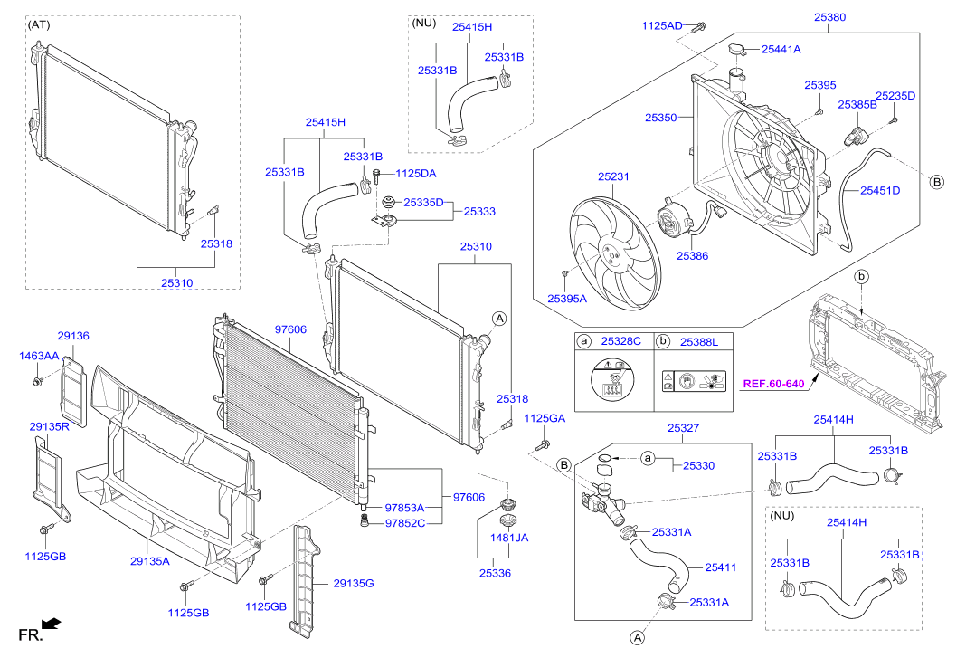 Крыльчатка вентилятора охлаждения двигателя для Хендай Крета 2016-2018