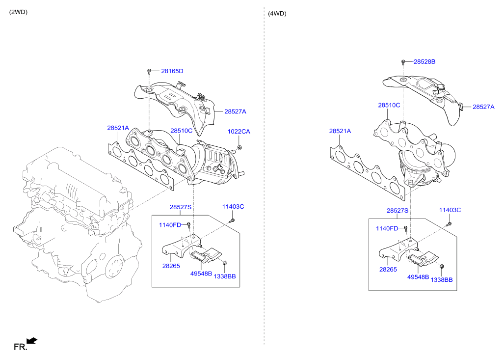 Коллектор выпускной для Хендай Крета 2016-2018