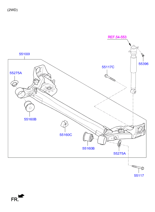 Балка задняя для Хендай Крета 2016-2018