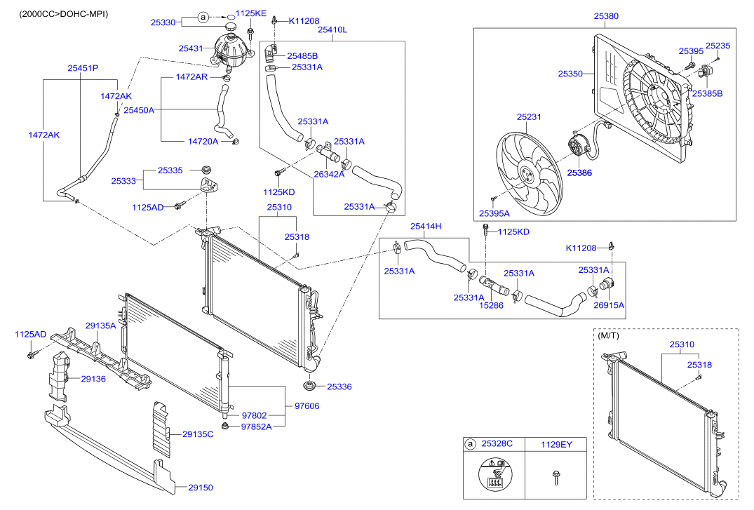 Крыльчатка вентилятора охлаждения двигателя для Hyundai Tucson 2015-2018