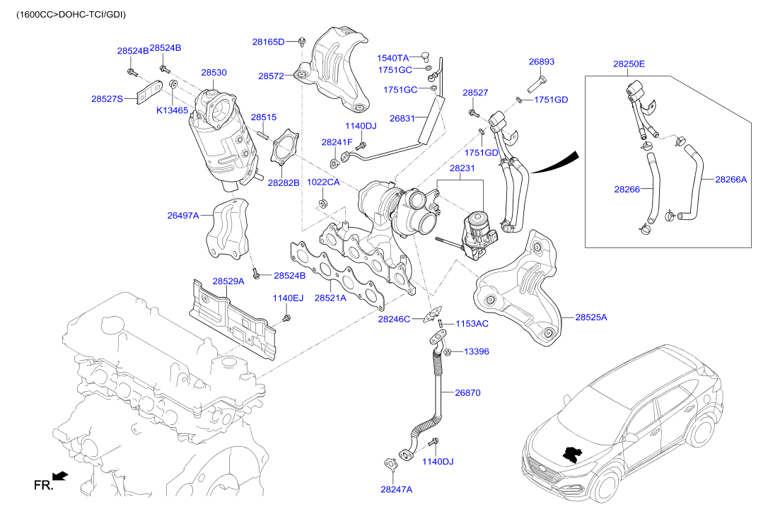Катализатор для Hyundai Tucson 2015-2018