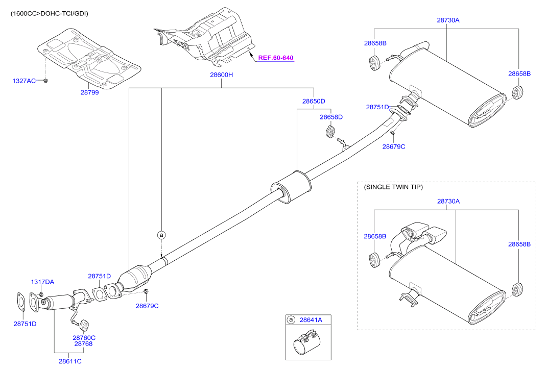 Приёмная труба для Hyundai Tucson 2015-2018