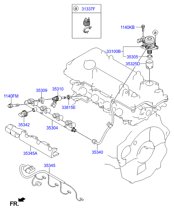 Топливная рампа для Hyundai Tucson 2015-2018