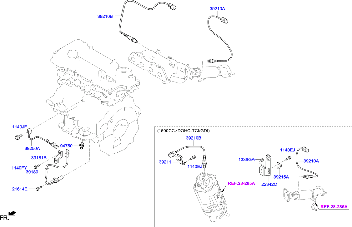 Датчик коленвала для Hyundai Tucson 2015-2018