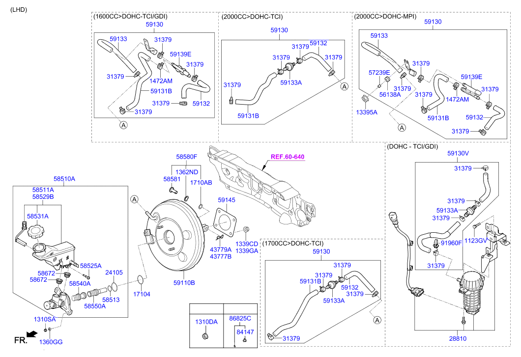Главный тормозной цилиндр с бачком для Hyundai Tucson 2015-2018
