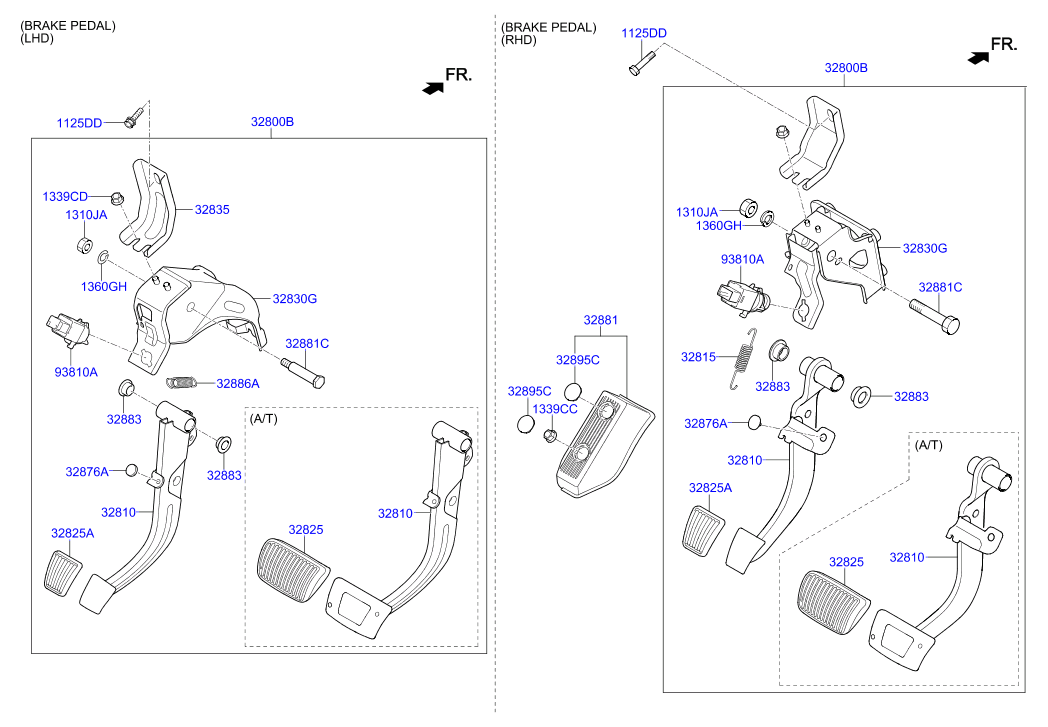 Педаль тормоза для Hyundai Tucson 2015-2018
