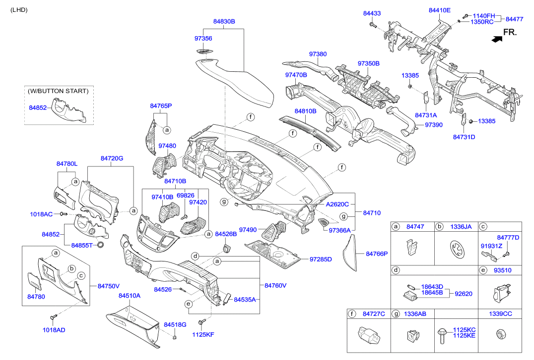 Перчаточный ящик, бардачок для Hyundai Tucson 2015-2018