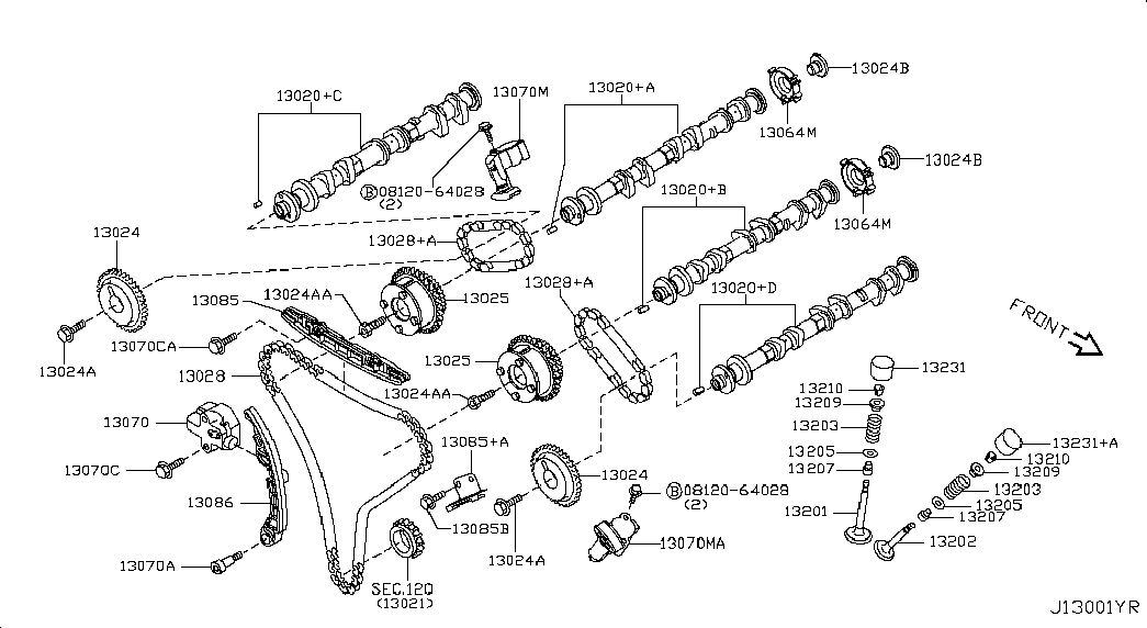 Шестерня выпускного распредвала  для Ниссан Патфайндер 2012-2017