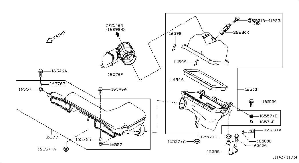 Фильтр воздушный-моторный для Ниссан Патфайндер 2012-2017