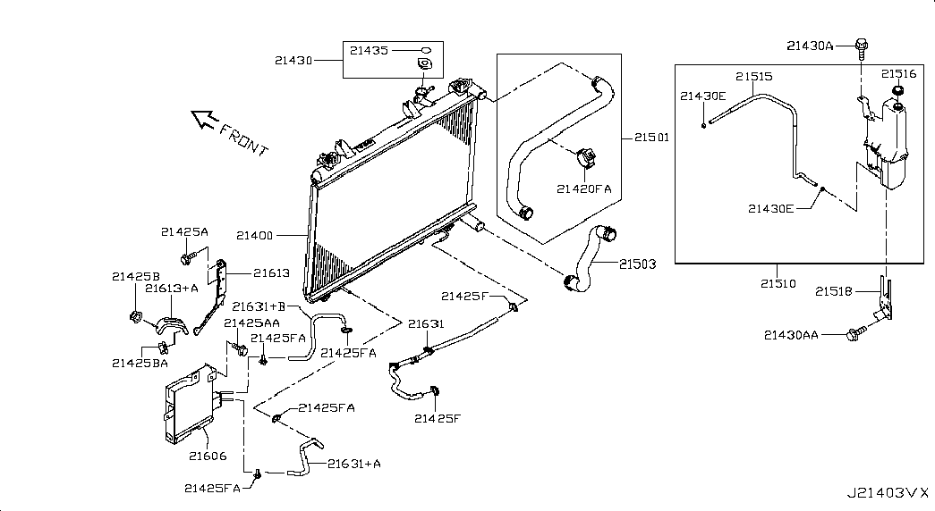 Бачок расширительный для Ниссан Патфайндер 2012-2017
