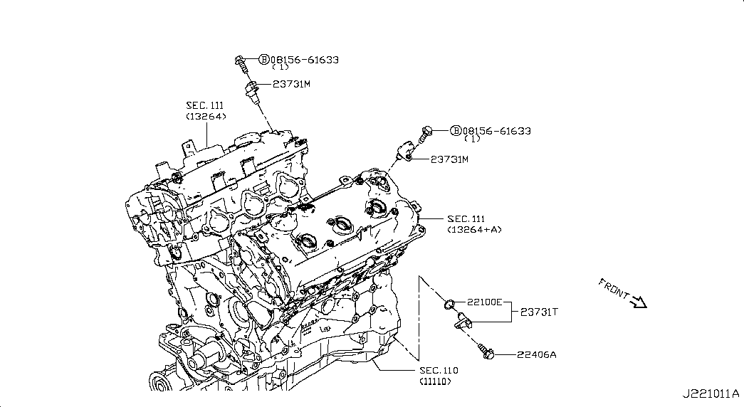 Датчик распредвала для Ниссан Патфайндер 2012-2017