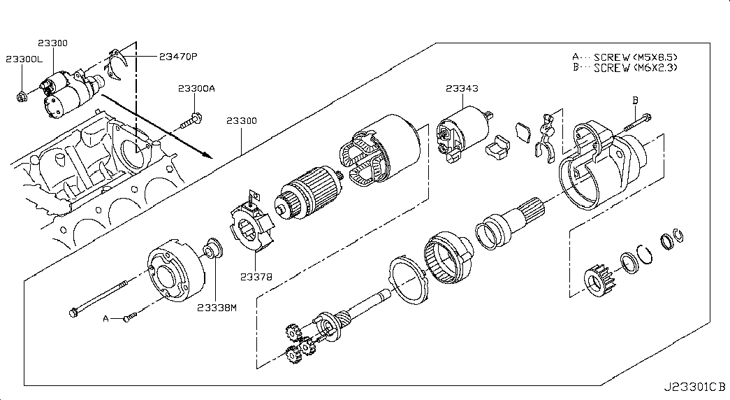 Стартер в сборе для Ниссан Патфайндер 2012-2017