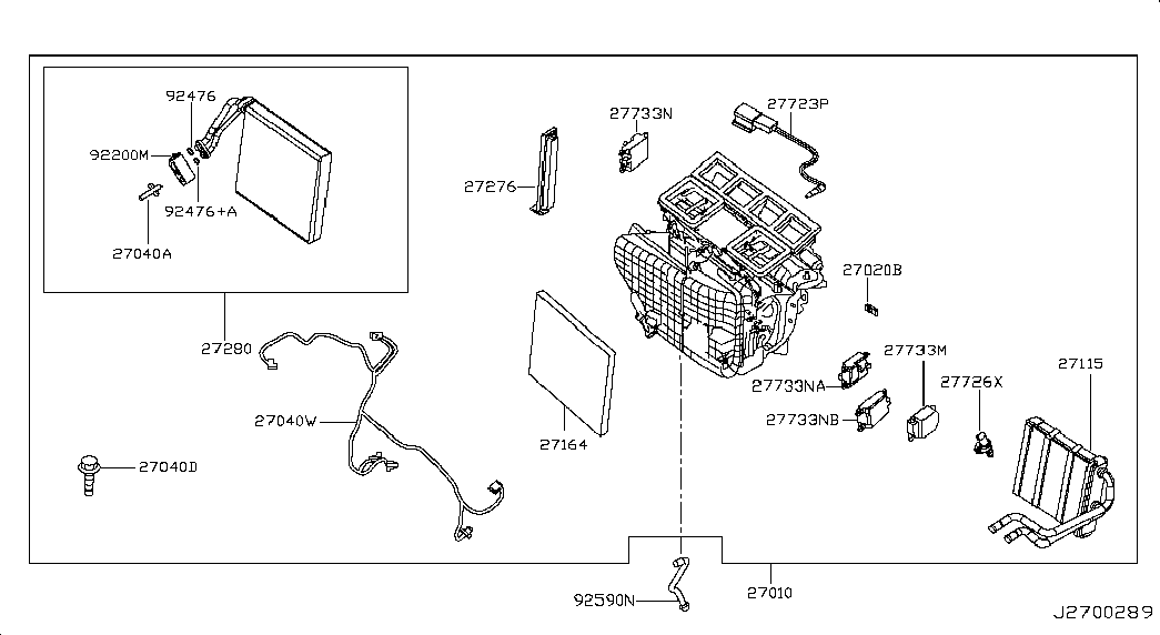 Радиатор отопителя для Ниссан Патфайндер 2012-2017